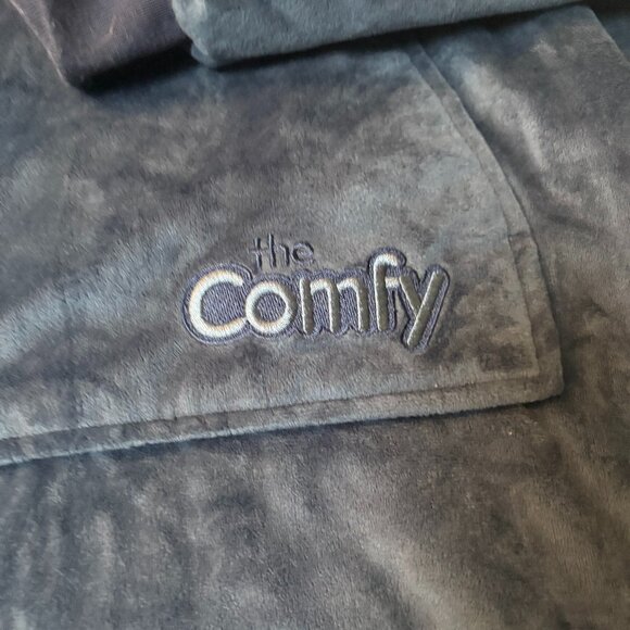 The Comfy Original Sherpa Lined Microfiber Fleece Wearable Blanket Blue - Picture 4 of 7